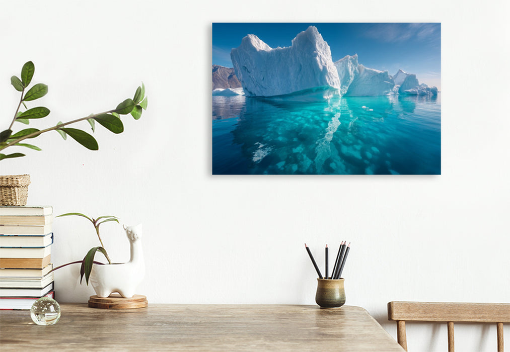 Premium Textil-Leinwand Grönland – Ilulissat Eisfjord