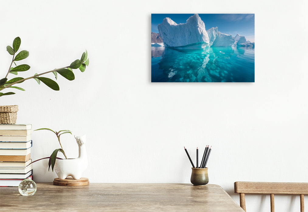 Premium Textil-Leinwand Grönland – Ilulissat Eisfjord