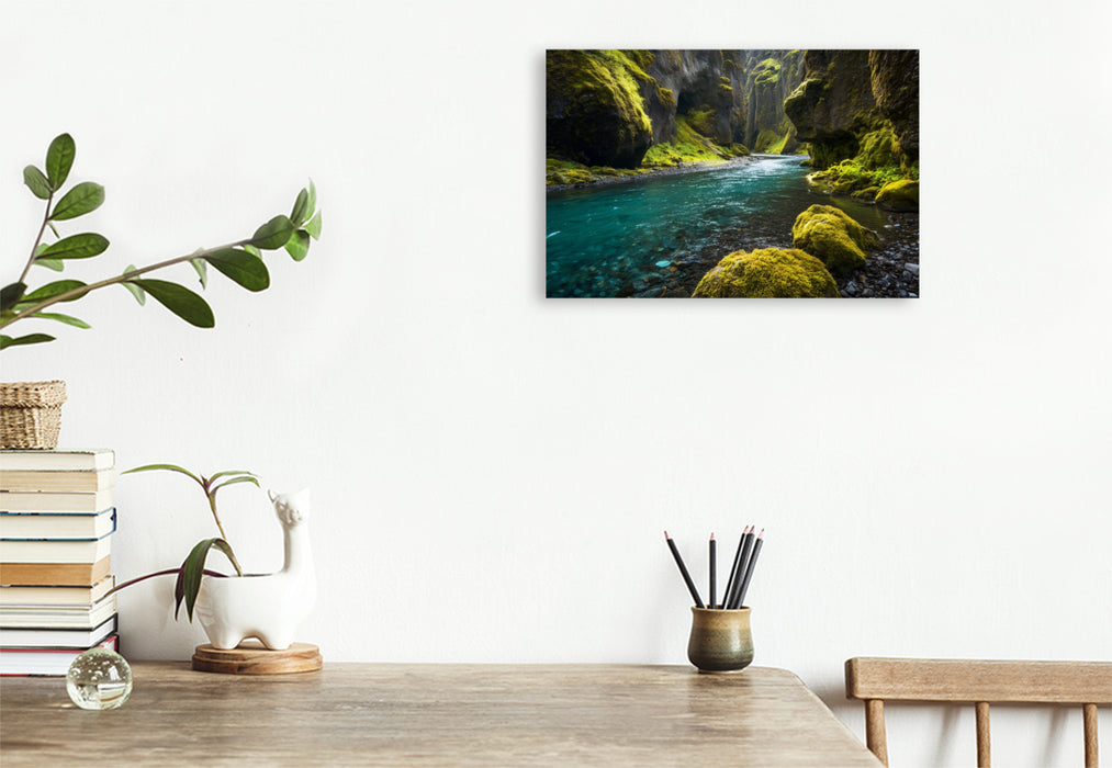 Premium Textil-Leinwand Ein Motiv aus dem Kalender Magie des Nordens