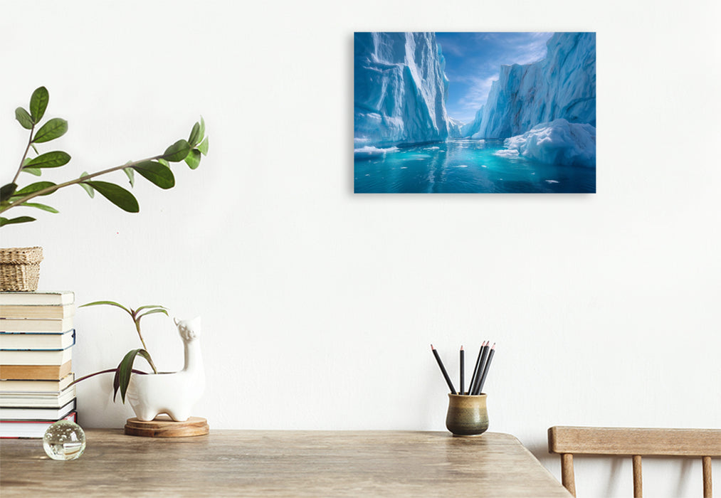 Premium Textil-Leinwand Grönland – Ilulissat Eisfjord
