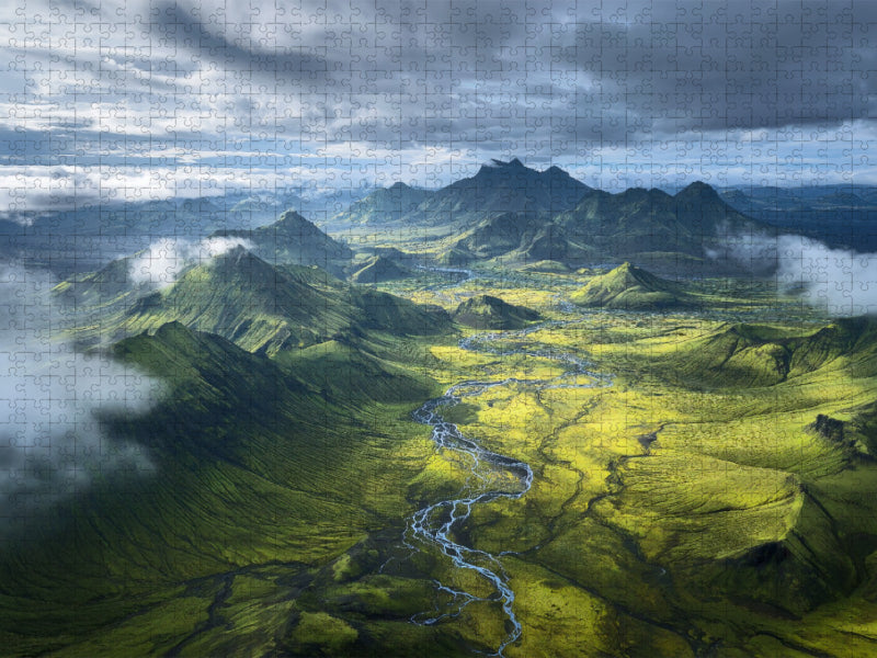 Island – Hochland von Landmannalaugar - CALVENDO Foto-Puzzle'
