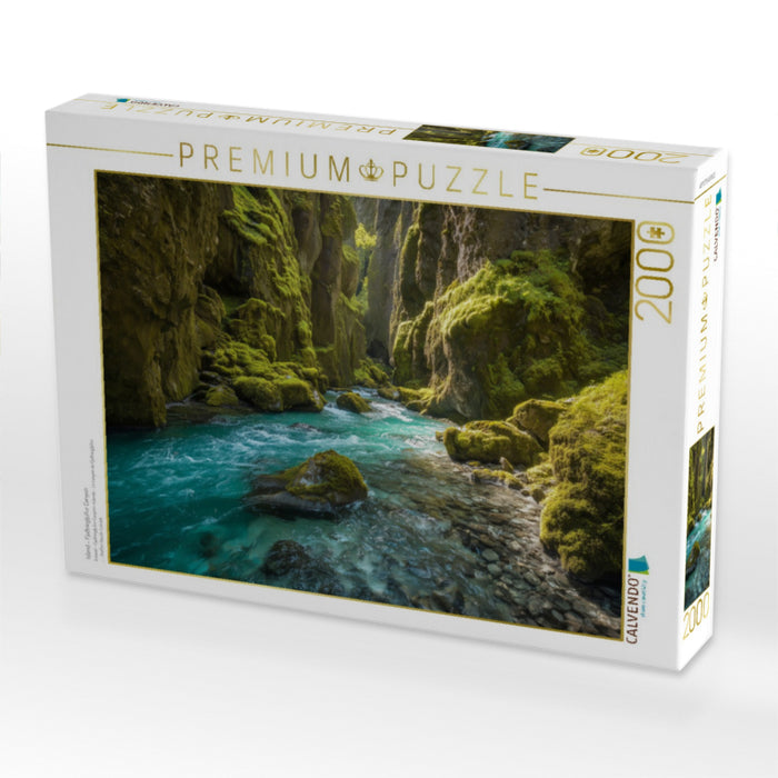 Island – Fjaðrárgljúfur Canyon - CALVENDO Foto-Puzzle'