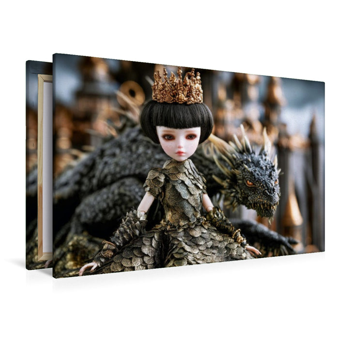 Premium Textil-Leinwand Drachenkönigin