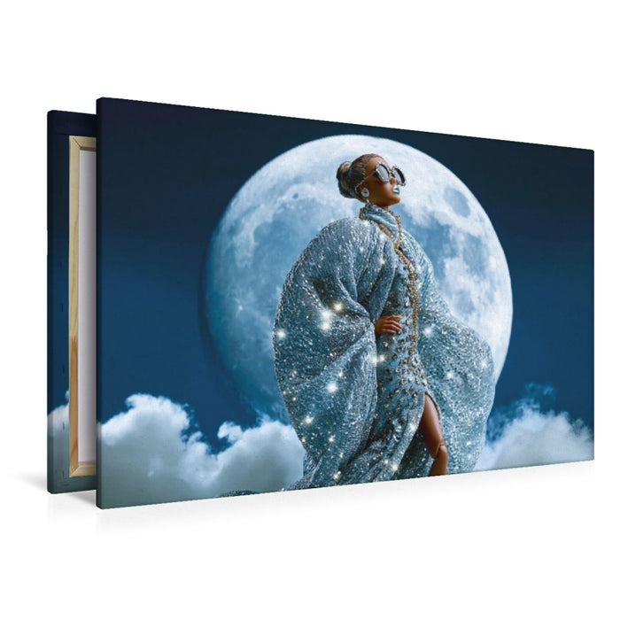 Premium Textil-Leinwand Mondzauberin