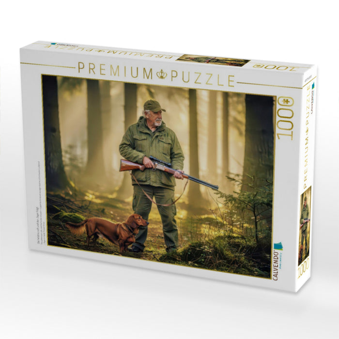 Die Wildnis ruft und der Jäger folgt. - CALVENDO Foto-Puzzle'