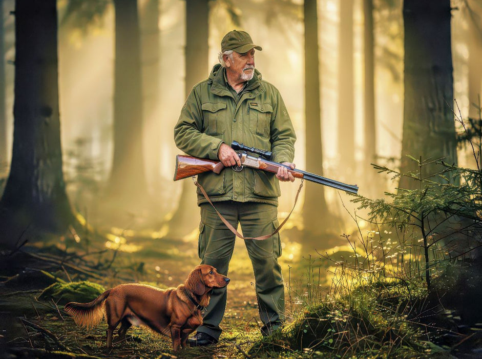 Die Wildnis ruft und der Jäger folgt. - CALVENDO Foto-Puzzle'