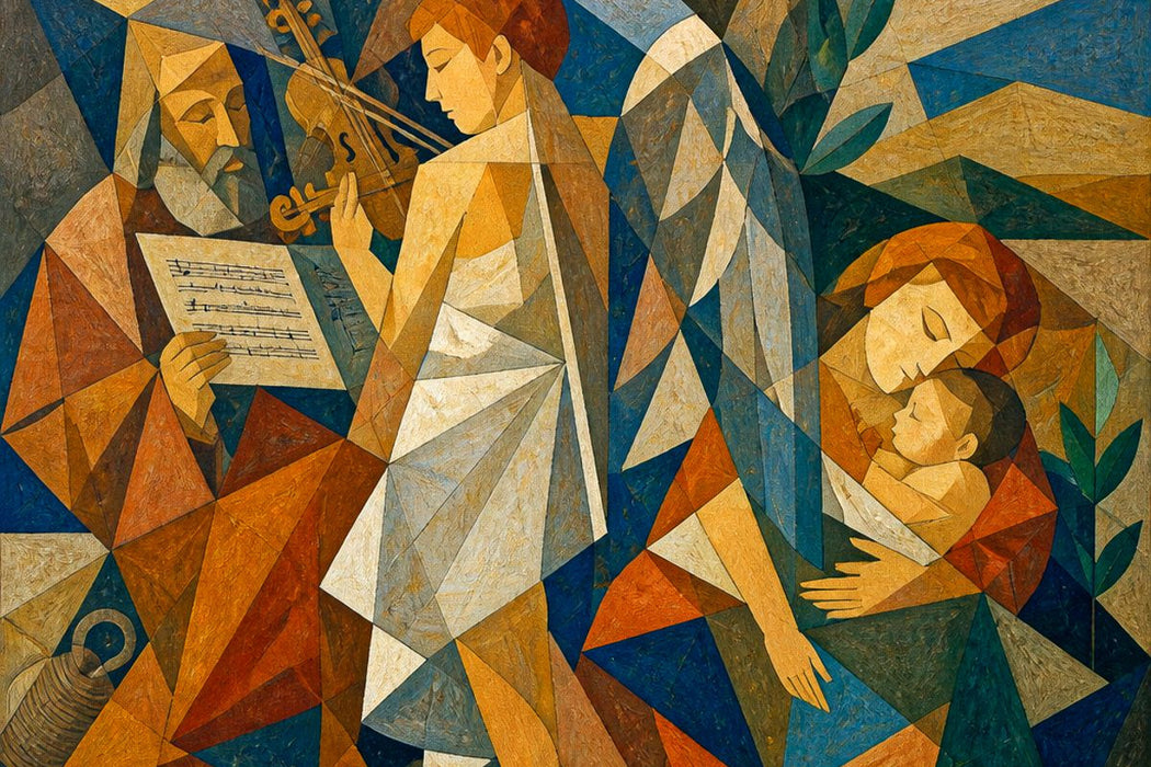 Premium Textil-Leinwand Fächerklang der Ruhe