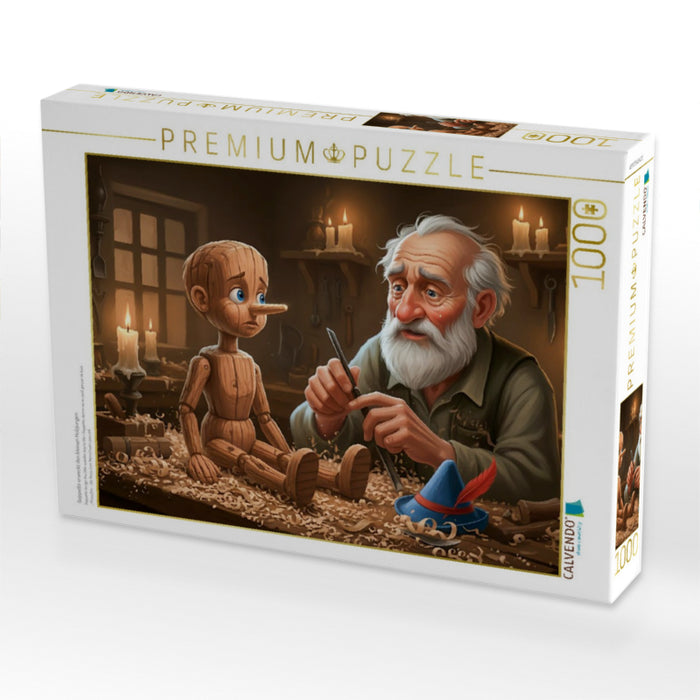 Geppetto erweckt den kleinen Holzjungen - CALVENDO Foto-Puzzle'