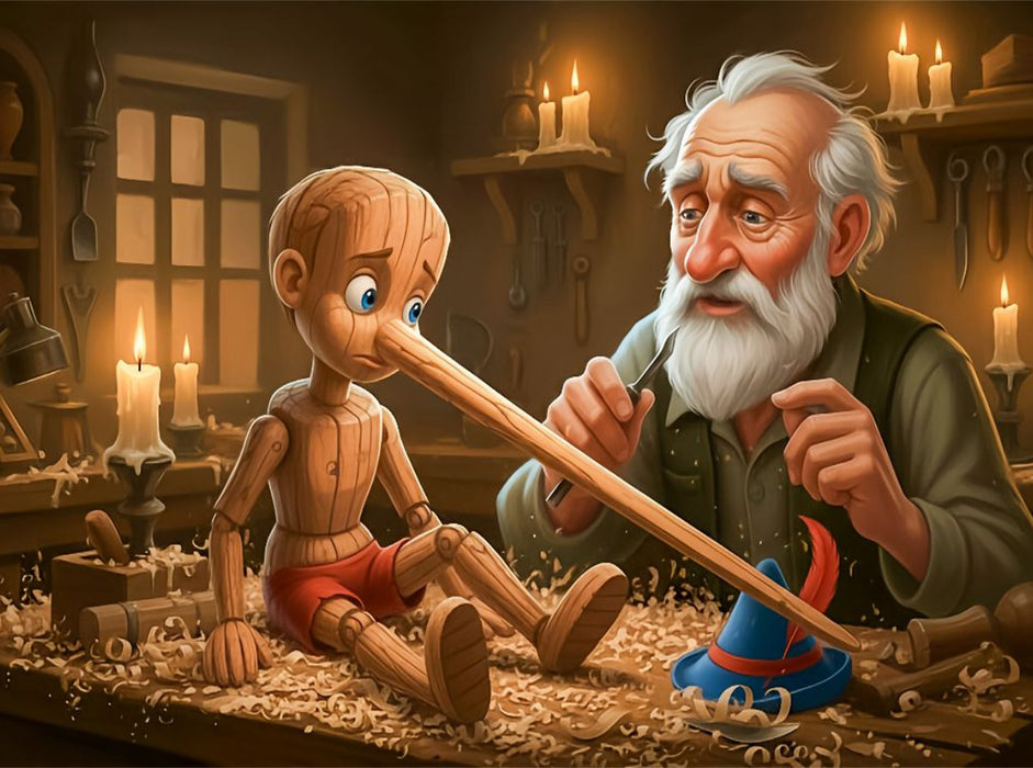 Die Lüge lässt seine Nase wachsen - CALVENDO Foto-Puzzle'