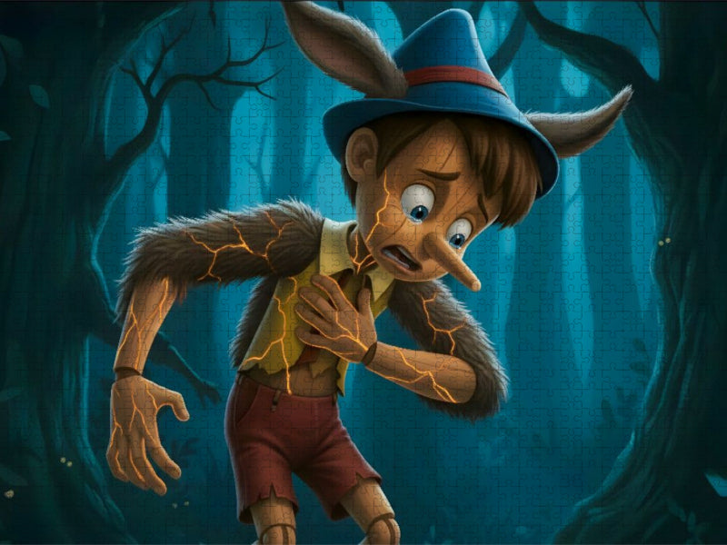 Pinocchio verliert sich im dunklen Fluch - CALVENDO Foto-Puzzle'