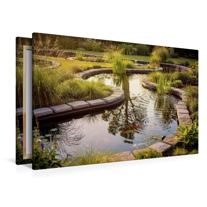 Premium Textil-Leinwand Ein Hauch von Zauber im Grün.