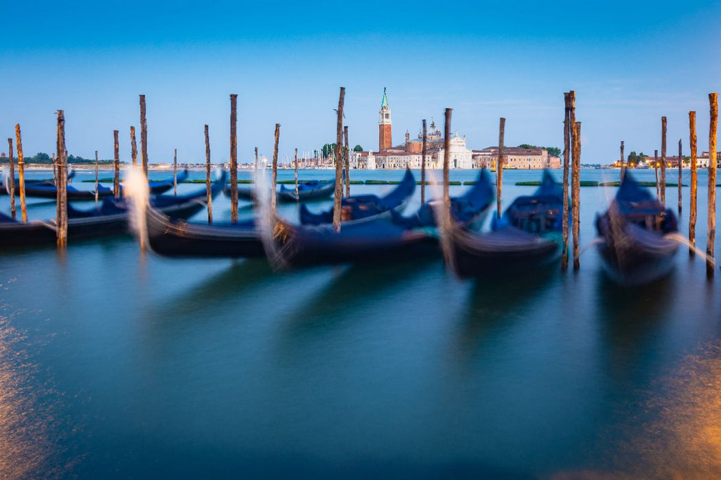 Premium Textil-Leinwand Gondeln und San Giorgio Maggiore