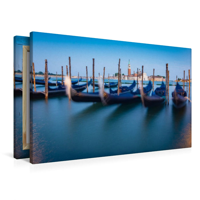 Premium Textil-Leinwand Gondeln und San Giorgio Maggiore