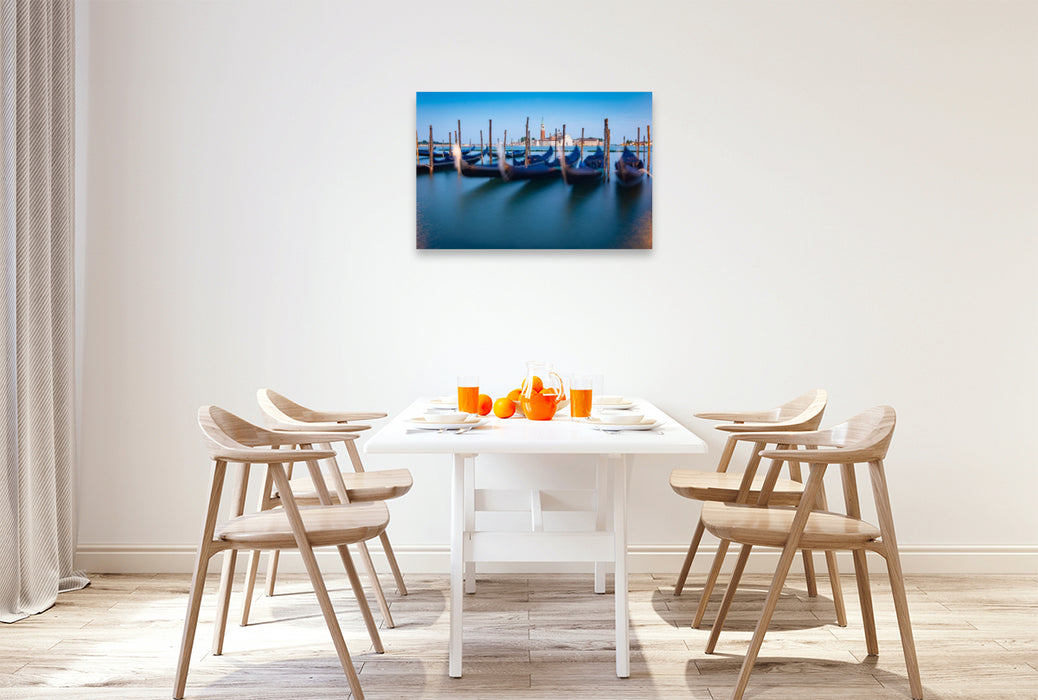 Premium Textil-Leinwand Gondeln und San Giorgio Maggiore