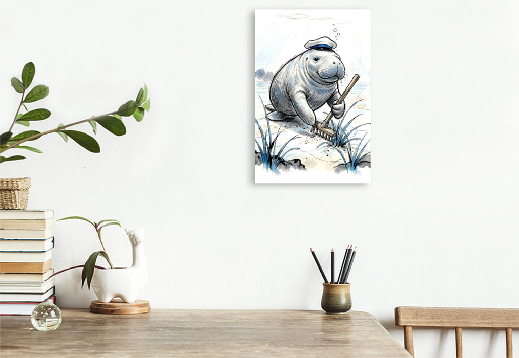 Premium Textil-Leinwand China Ink – Elegante Tuschkunst auf Leinwand