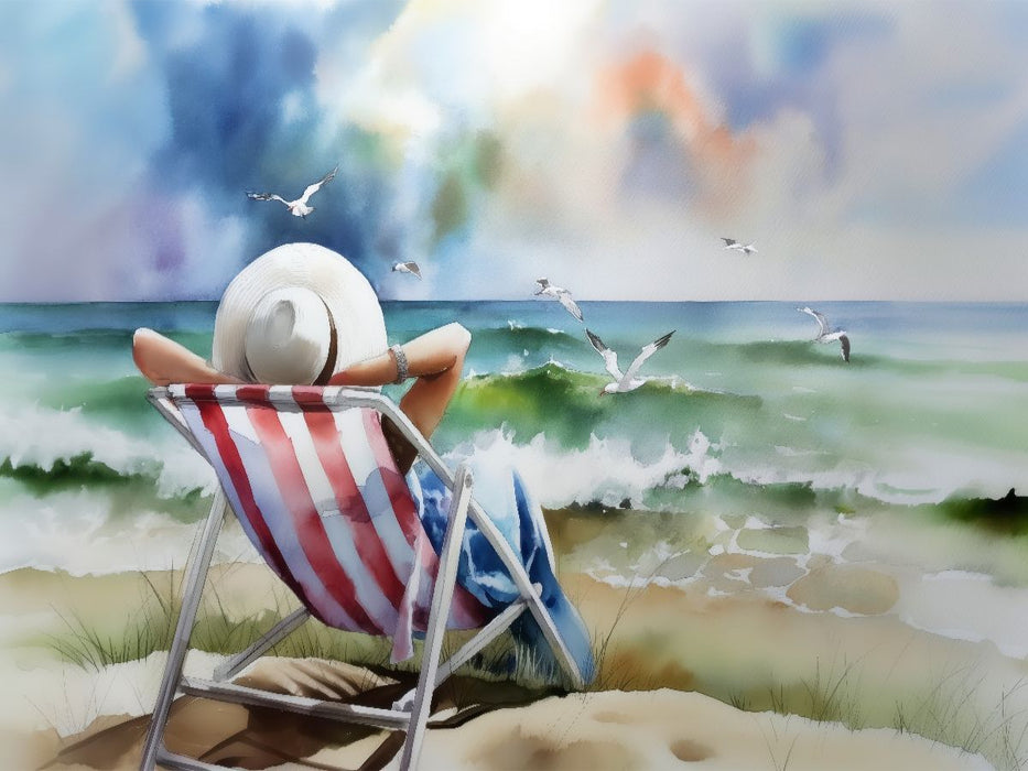 Am Meer sitzen - CALVENDO Foto-Puzzle'