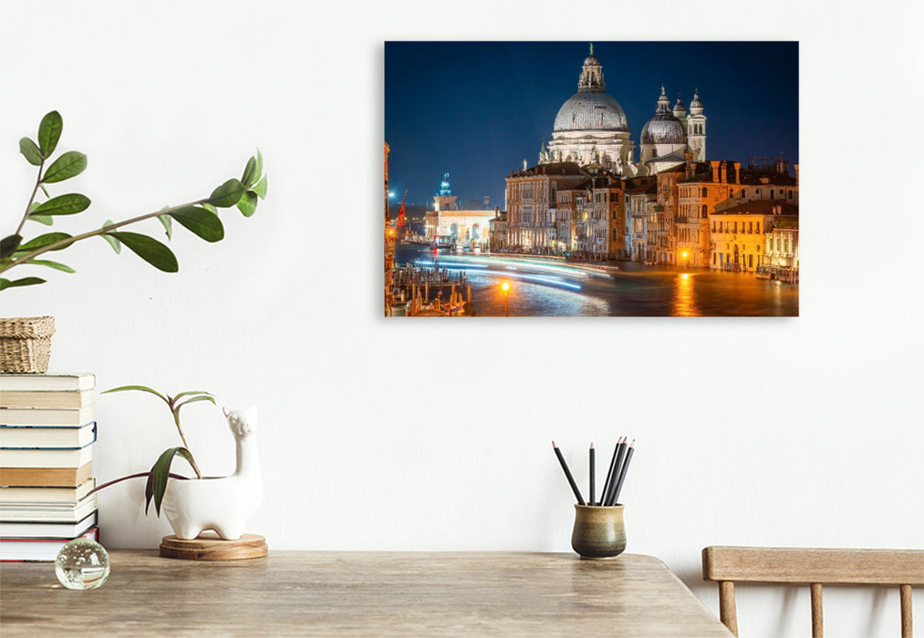 Premium Textil-Leinwand Canal Grande und Santa Maria della Salute