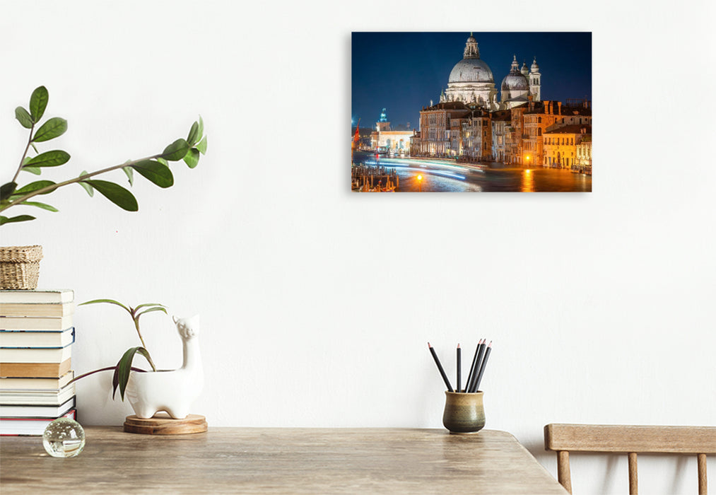 Premium Textil-Leinwand Canal Grande und Santa Maria della Salute