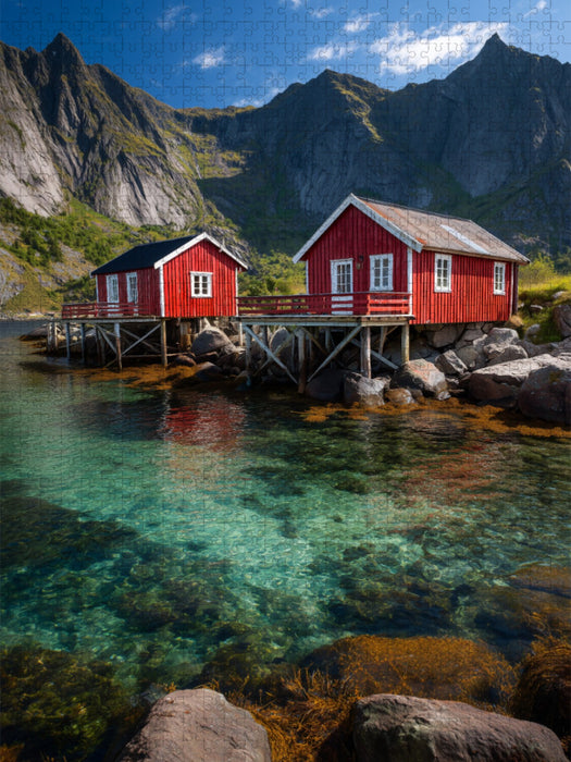 Sakrisøy, Lofoten - CALVENDO Foto-Puzzle'