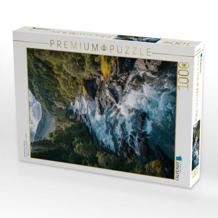 Nyastølfossen, Vestland - CALVENDO Foto-Puzzle'