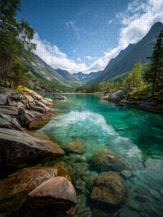 Bondhusvatnet, Hardangerfjord - CALVENDO Foto-Puzzle'