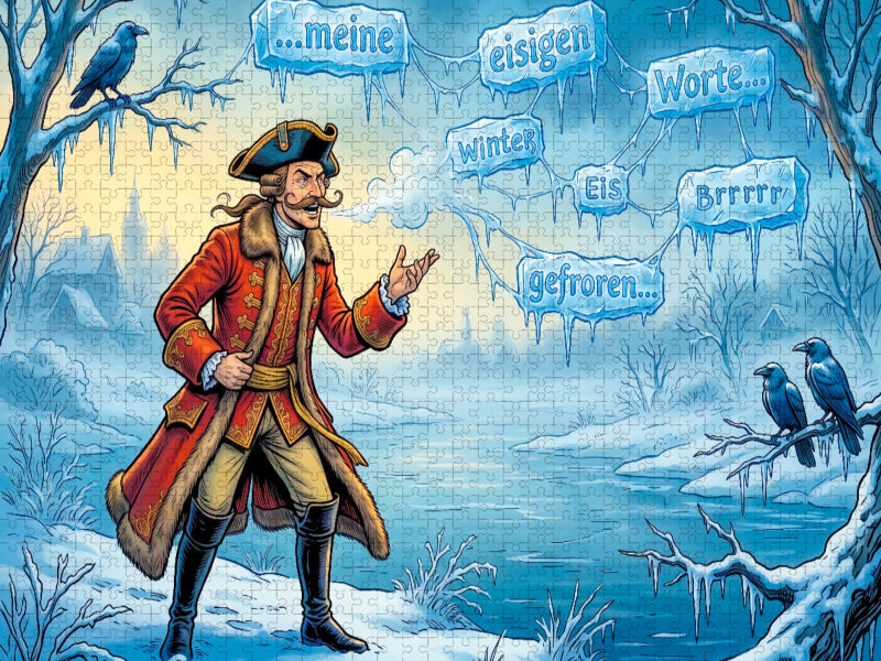 Gefrorene Worte im Winterwind - CALVENDO Foto-Puzzle'