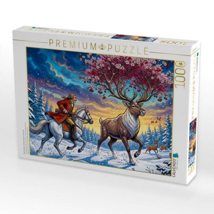 Das Rentier mit Kirschbaum-Geweih - CALVENDO Foto-Puzzle'