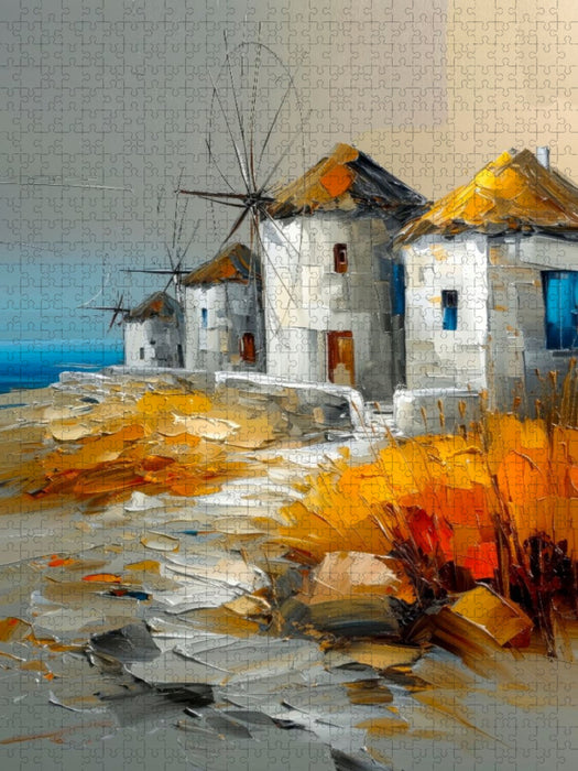 Mykonos im strahlenden Sonnenschein - CALVENDO Foto-Puzzle'