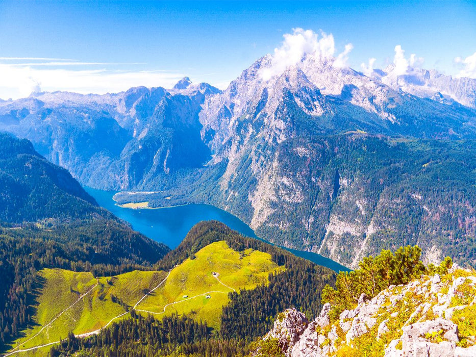 Bergwelt am Königsee im Berchtesgadener Land - CALVENDO Foto-Puzzle'