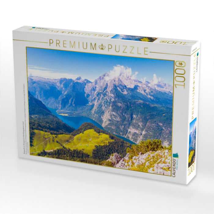Bergwelt am Königsee im Berchtesgadener Land - CALVENDO Foto-Puzzle'