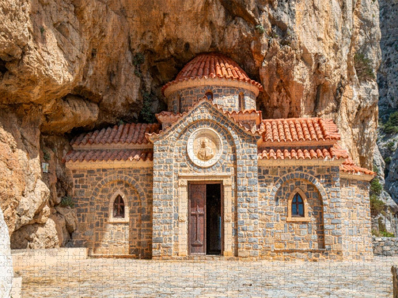 Die Agios Nikolaos Kirche in der Kotsifou-Schlucht - CALVENDO Foto-Puzzle'