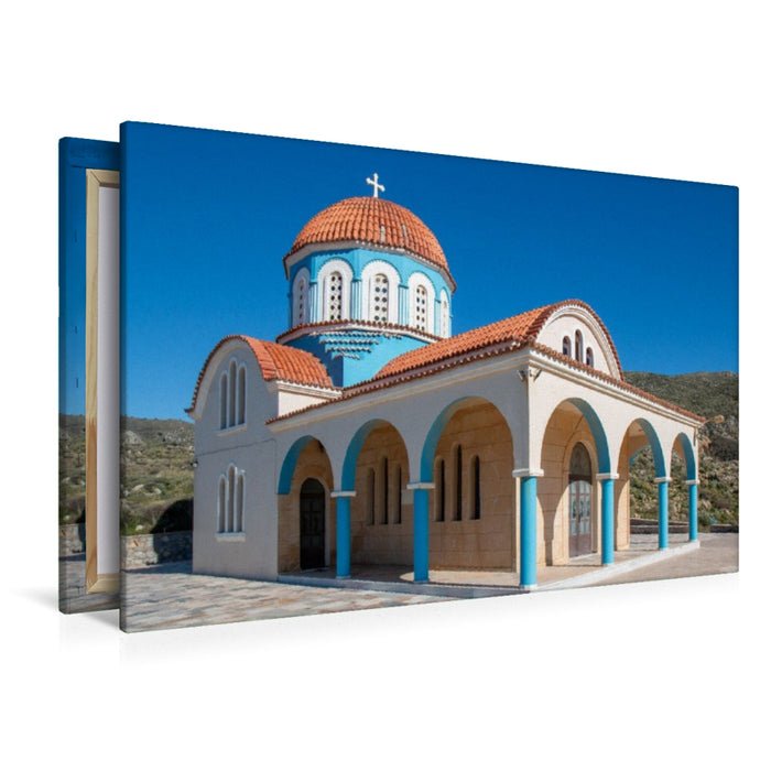 Premium Textil-Leinwand Die Panagia Petres Kirche nahe Petres