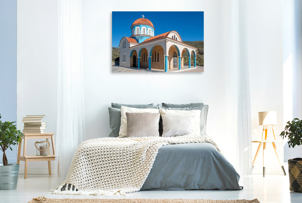 Premium Textil-Leinwand Die Panagia Petres Kirche nahe Petres