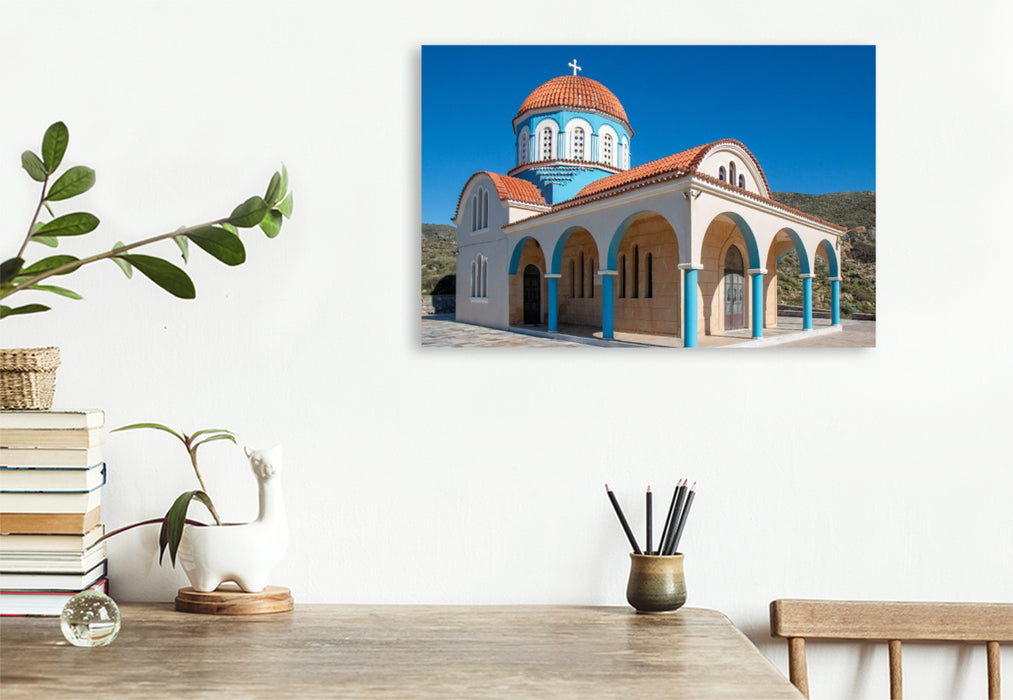 Premium Textil-Leinwand Die Panagia Petres Kirche nahe Petres