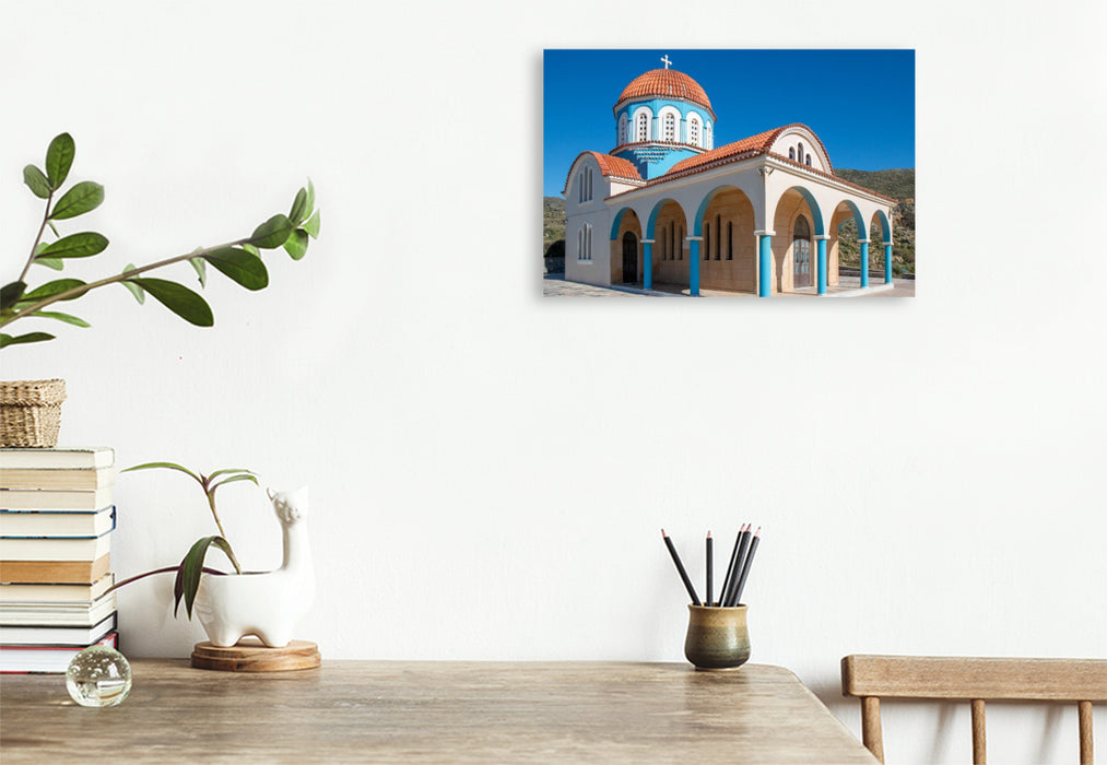 Premium Textil-Leinwand Die Panagia Petres Kirche nahe Petres