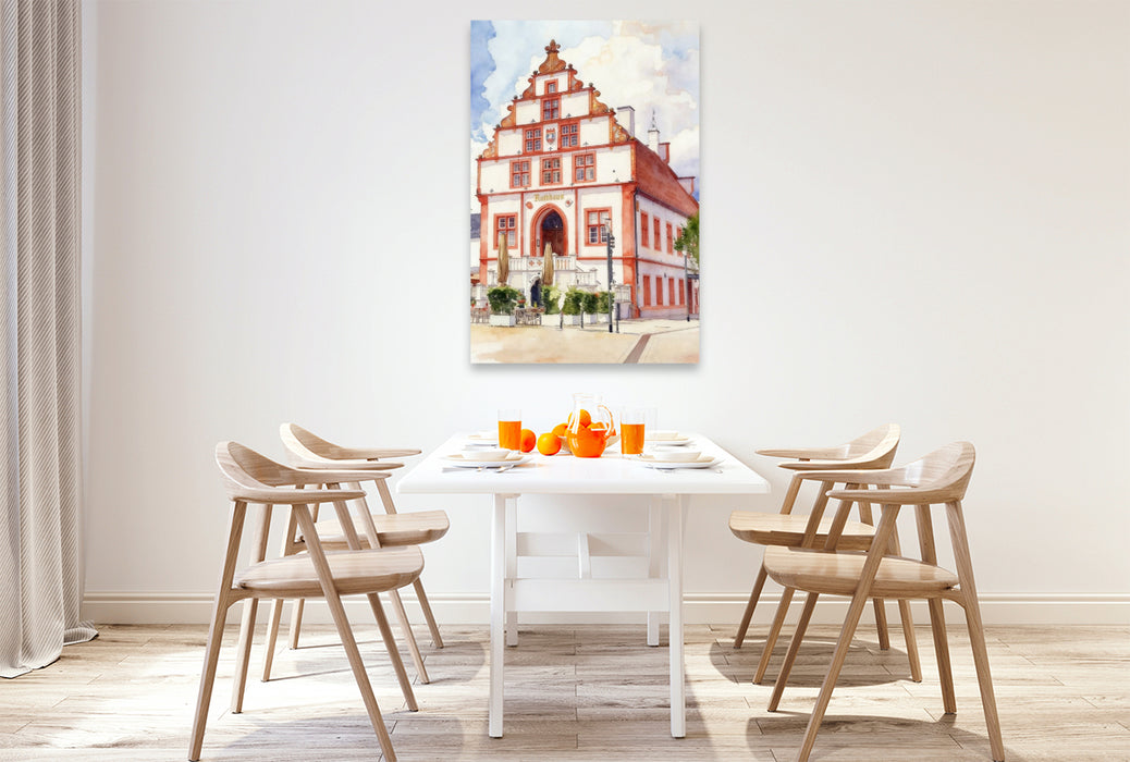 Premium Textil-Leinwand Rathaus Bad Salzuflen