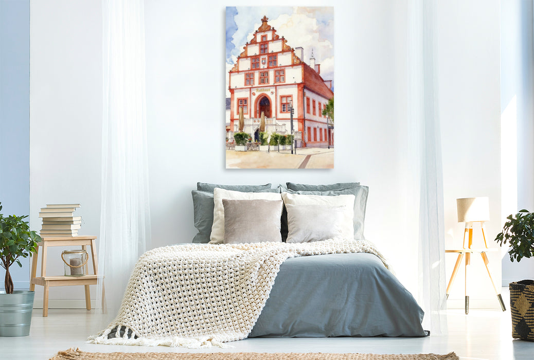 Premium Textil-Leinwand Rathaus Bad Salzuflen