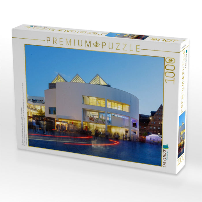 Stadthaus von Richard Meier am Münsterplatz im Abendlicht - CALVENDO Foto-Puzzle'