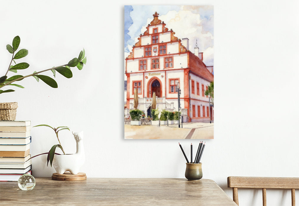 Premium Textil-Leinwand Rathaus Bad Salzuflen