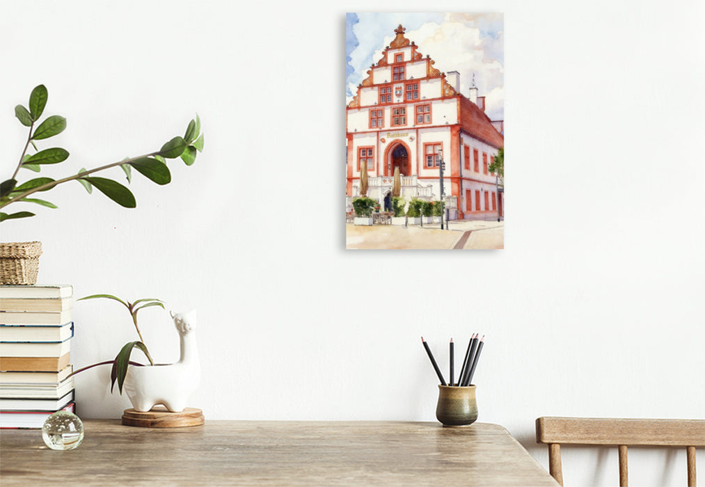 Premium Textil-Leinwand Rathaus Bad Salzuflen