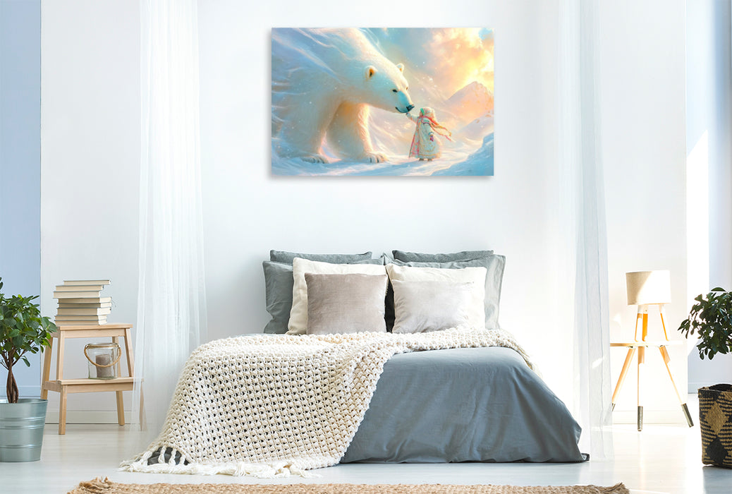 Premium Textil-Leinwand Winterzauber