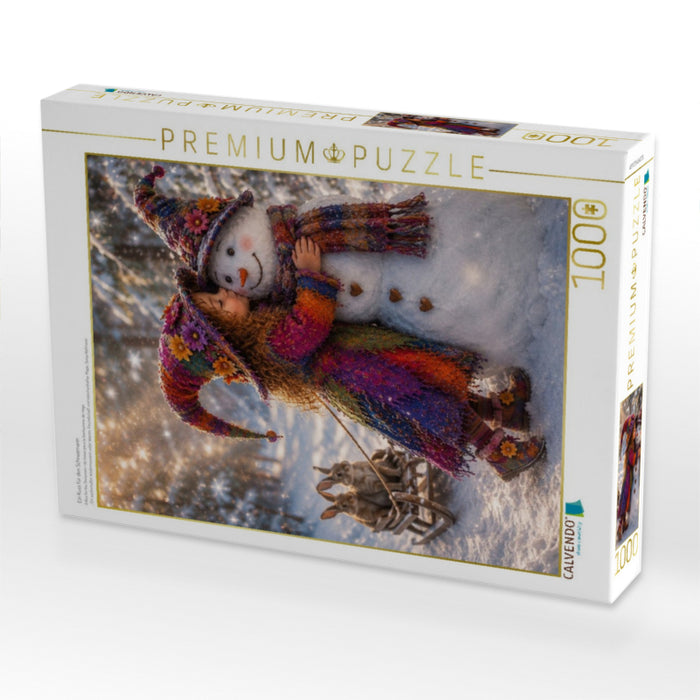 Ein Kuss für den Schneemann - CALVENDO Foto-Puzzle'