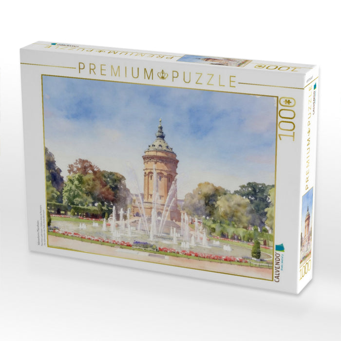 Wasserturm Mannheim - CALVENDO Foto-Puzzle'