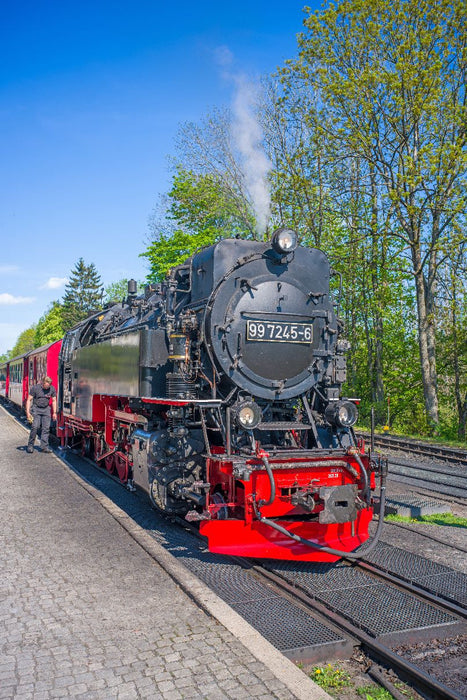 Premium Textil-Leinwand Die Harzquerbahn in Drei Annen Hohne