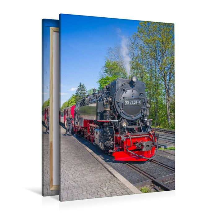 Premium Textil-Leinwand Die Harzquerbahn in Drei Annen Hohne