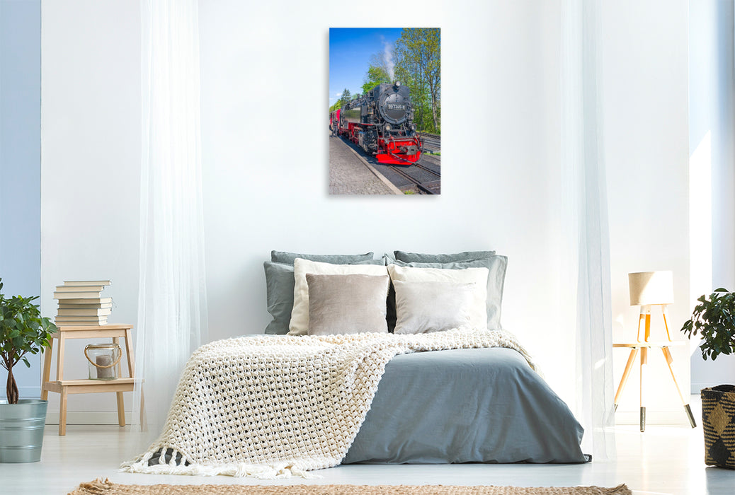Premium Textil-Leinwand Die Harzquerbahn in Drei Annen Hohne