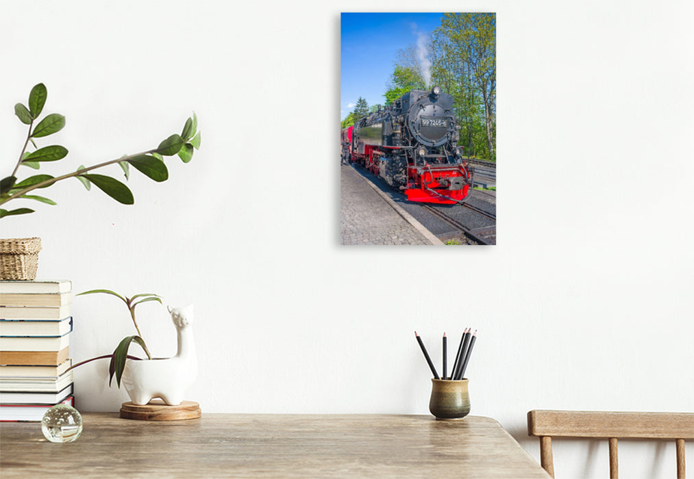 Premium Textil-Leinwand Die Harzquerbahn in Drei Annen Hohne