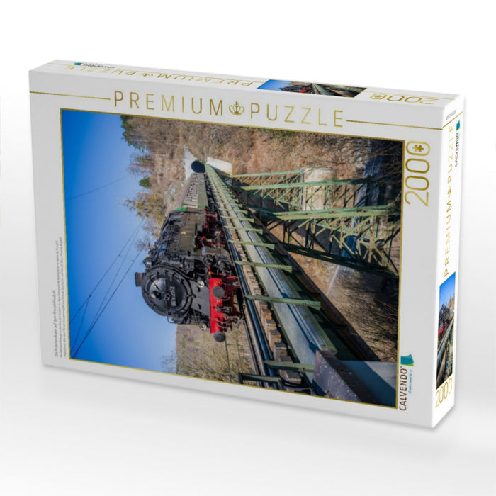 Die Rübelandbahn auf dem Kreuztalviadukt - CALVENDO Foto-Puzzle'