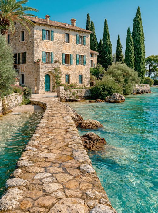 Punta San Vigilio – Mediterrane Eleganz am Lago di Garda - CALVENDO Foto-Puzzle'