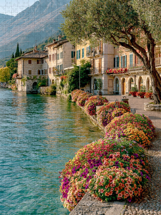 Limone – Mediterranes Flair am türkisblauen Gardasee - CALVENDO Foto-Puzzle'